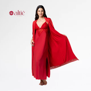 Kit Robe Longo + Camisola Longa Renda Luxo Feminina | Conforto, Sensualidade & Elegância em Oferta na Shopee