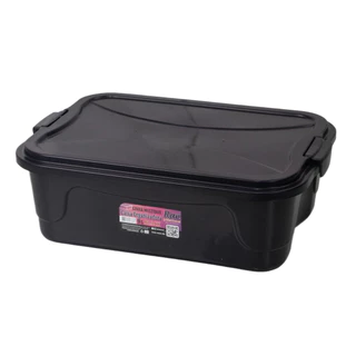 Caixa Organizadora Multibox 9L Com Tampa E Trava Black em Oferta na Shopee