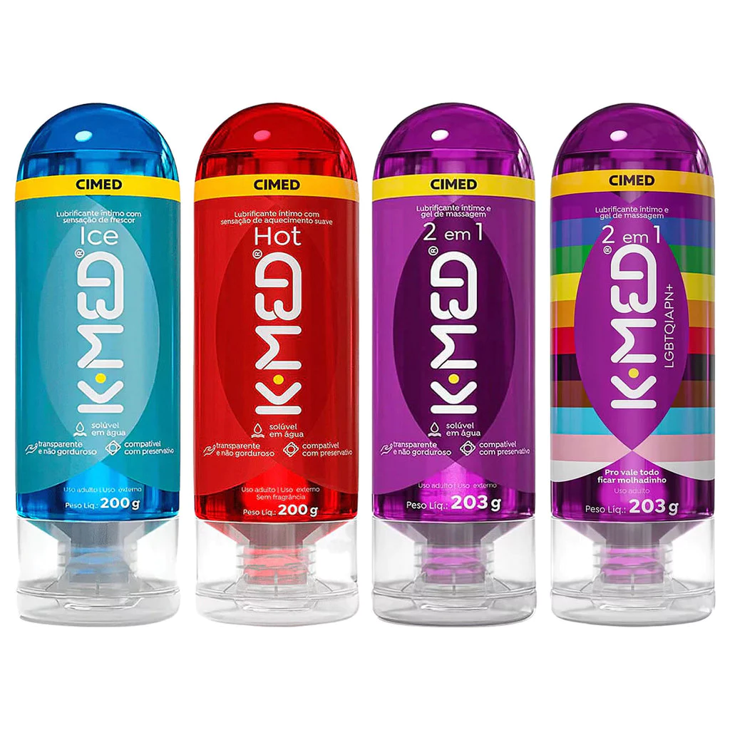 Gel Lubricante Íntimo Cimed K-med 2 en 1 Neutro Hot LGBTQIAPN+ Ice