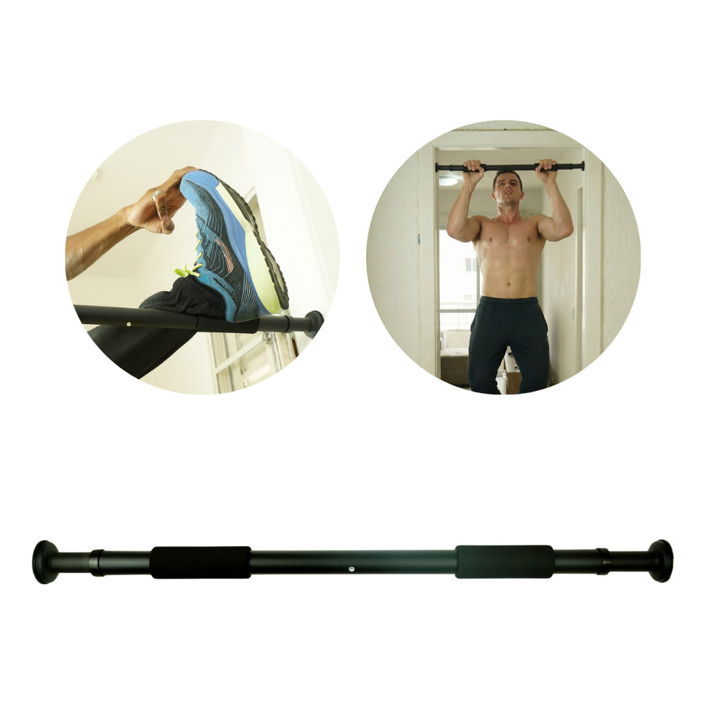 Barra Fixa de Porta Ajustável para Treino em Casa Exercícios de Costas ...