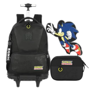 Mochila Escolar de Costas Reforçada Premium Luxo Juvenil Menino Game Sonic Original