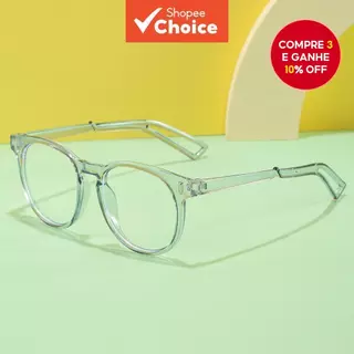 Novos Óculos de Prescrição com Bloqueio de Luz Azul em Armação Redonda para Crianças, Armação de Óculos de Proteção em Oferta na Shopee