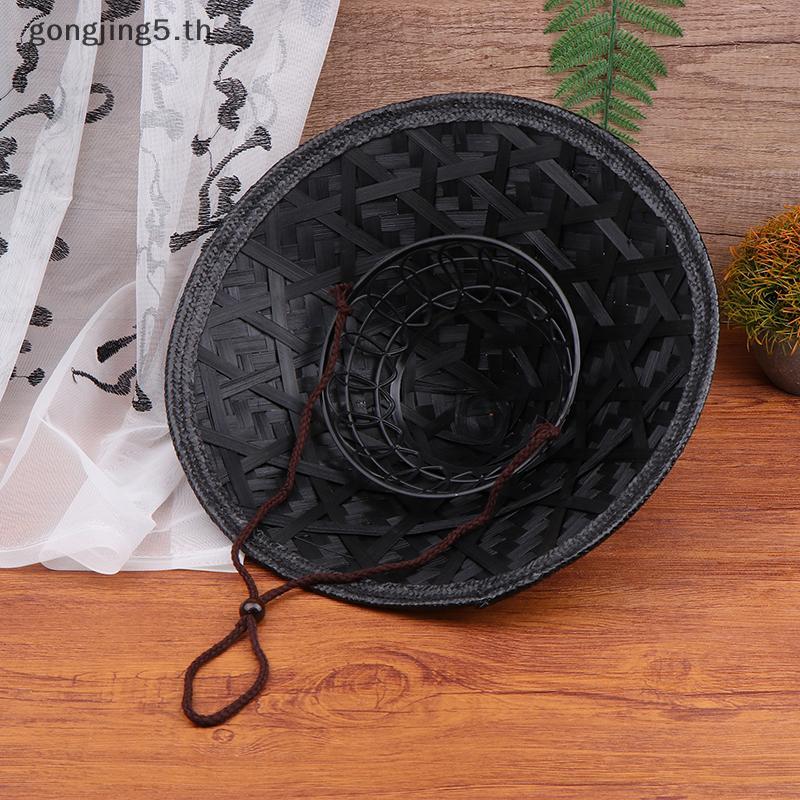 gongjing5 . TH Chapéu Samurai Palha Ninja Cosplay Arroz Japonês Asiático Bambu Cônico Chapéus Festa Agricultor Cone Deco