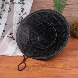 gongjing5 . TH Chapéu Samurai Palha Ninja Cosplay Arroz Japonês Asiático Bambu Cônico Chapéus Festa Agricultor Cone Deco