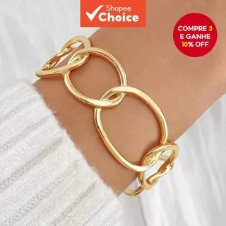 Nova Moda Elo De Corrente Aberto Pulseira Casal Melhor Amigo Jóias em Oferta na Shopee