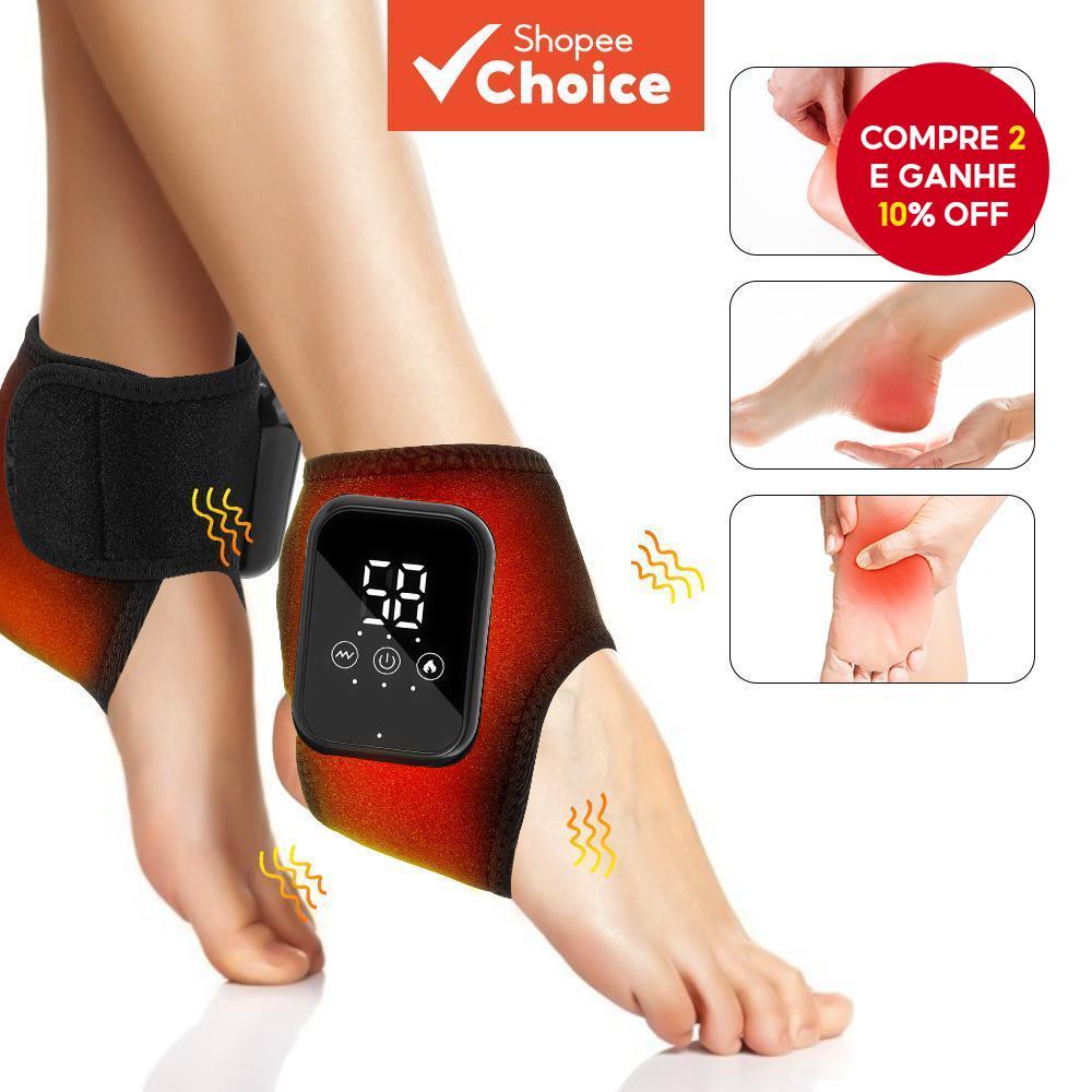  Dispositivo de aquecimento elétrico para proteção do tornozelo, compressa quente, massagem vibratória, terapia para os