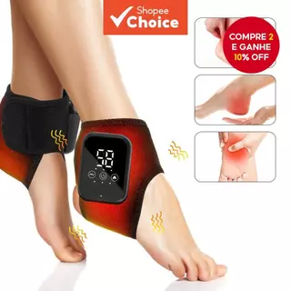  Dispositivo de aquecimento elétrico para proteção do tornozelo, compressa quente, massagem vibratória, terapia para os