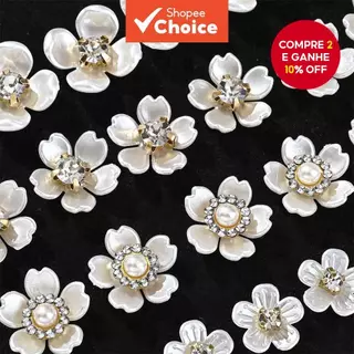 40 Peças Contas De Pérola De Pétala Faça Você Mesmo Joias Para Brincos Colar Acessórios De Cabelo em Oferta na Shopee