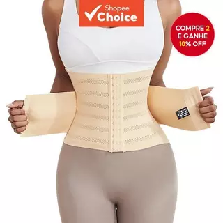 Espartilho respirável para emagrecimento, modelador de cintura para mulheres, cinto para modelar o corpo para perda de em Oferta na Shopee