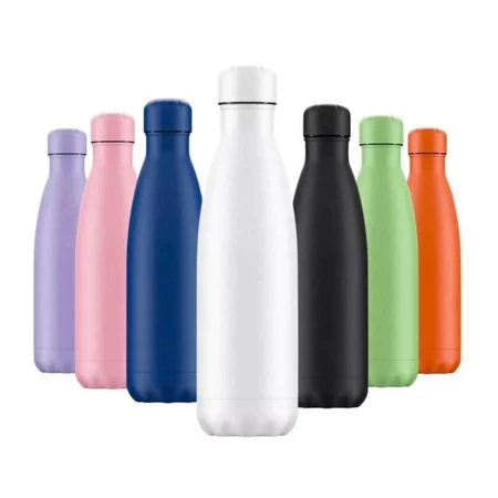 Garrafa de Água Térmica Squeeze 500ml Garrafa Água Inox Colorida Academia Escola Trabalho Escritório