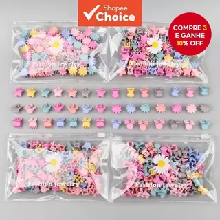 Mini Grampos De Cabelo Infantis , Flor De Coroa Fofa De Desenho Animado , Conjunto De Acessórios Coloridos Para Meninas em Oferta na Shopee