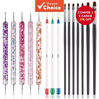 Conjunto De Pincel De Arte De Unhas em Oferta na Shopee