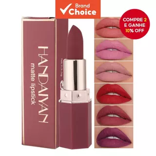 HANDAIYAN 6 Cores Fosco , Não Pegajoso , 3.5g , Batom De Maquiagem De Longa Duração em Oferta na Shopee