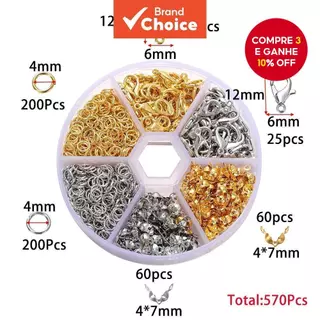 St.kunkka 570pcs /Set Conjunto de Acoplamento de Anel de Gancho para Conexão de Colar em Oferta na Shopee