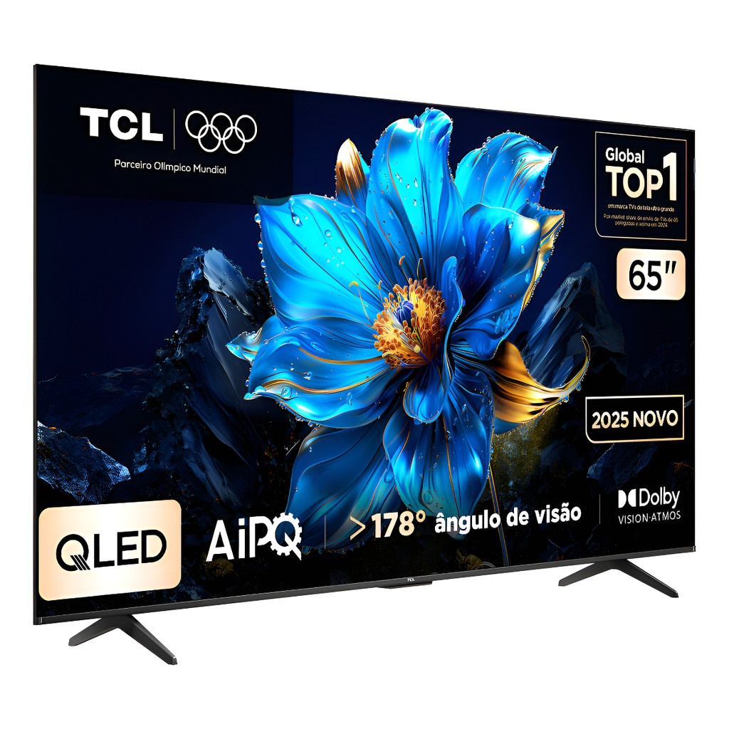 Smart TV TCL 65 Polegadas QLED 4K P7K WiFi Bluetooth Google TV HDR10 ...