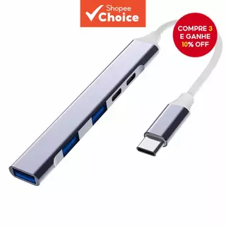 PD Charge USB C HUB Tipo C 3.0 Alumínio 5 em 1 Extensão Rápida Transferência de Dados Dispositivos Tablet Computador PC em Oferta na Shopee