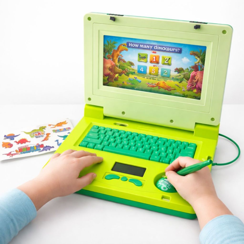 Notebook Infantil Dinossauro Laptop Educativo Musical Som e Luz Com ...