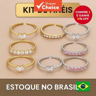 Conjunto De Anel De Dobradiça De Coração De Diamante Com 2 Joias De Nicho De Luxo Estilo Minimalista Para Mulheres