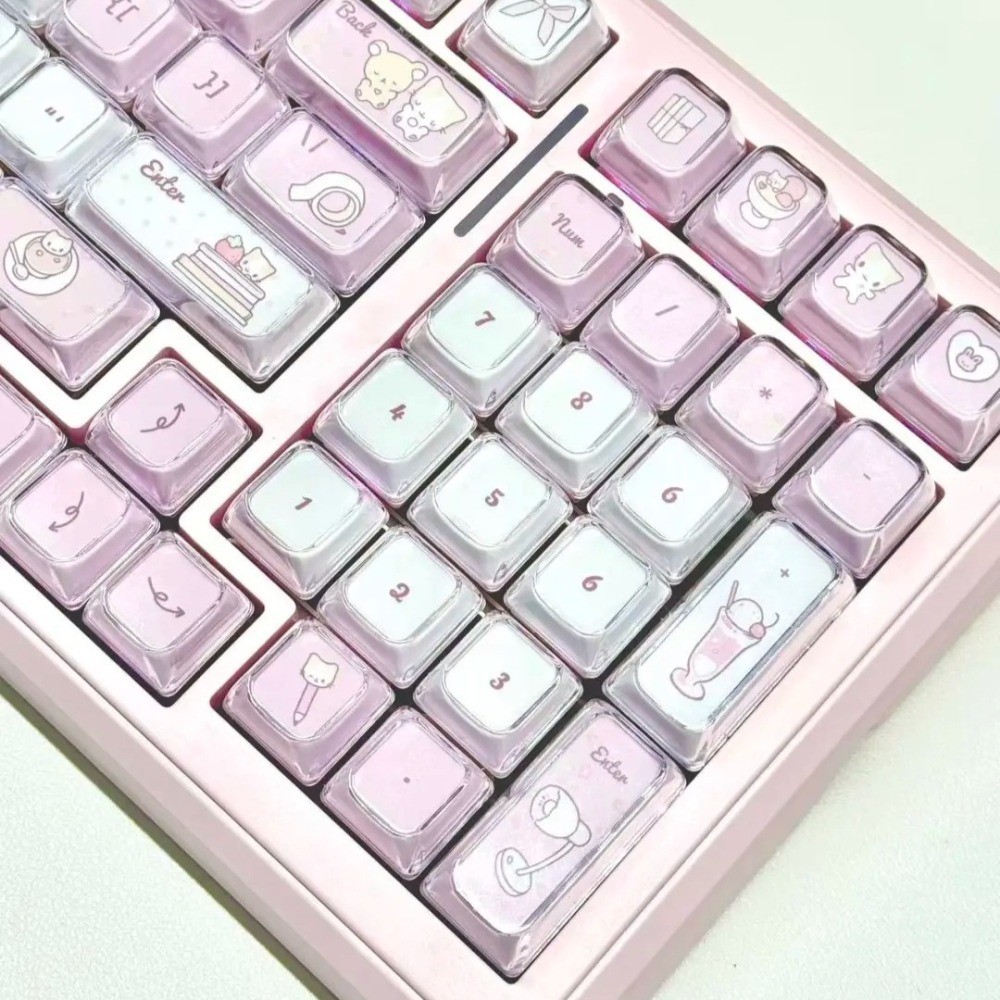 Rococo Milk Pudding Keycaps 120 Teclas KDA Profile PBT PC Dye ...