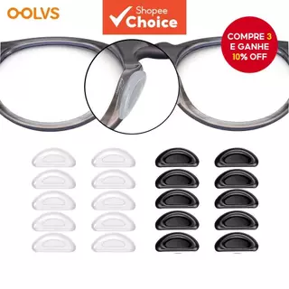 10 20 Pares De Almofadas De Nariz Adesivas Coladas Em Silicone Antiderrapante Para Óculos De Sol Finos em Oferta na Shopee