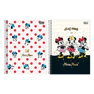Caderno Espiral Universitário Tilibra Capa Dura Minnie Fit - 16 Matérias 256 Folhas - Embalagem com 2 Unidades em Oferta na Shopee