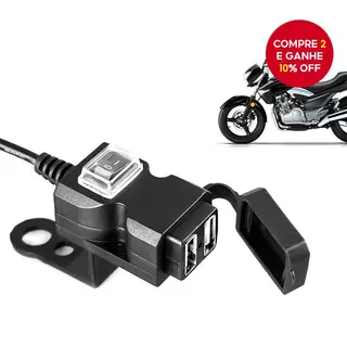 Carregador De Guiador De Moto À Prova D'água 12V Fonte De Alimentação USB Dupla Para Telefone Móvel em Oferta na Shopee