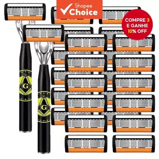 Laminas De Barba Seguras Para Homens: Design De 6 Camadas Para Máximo Conforto E Precisão em Oferta na Shopee