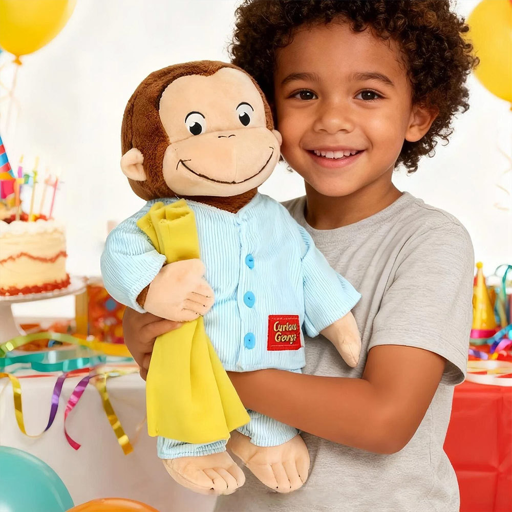 Curious George Plush Toy Multi Color Soft Stuffed Animal for Kids