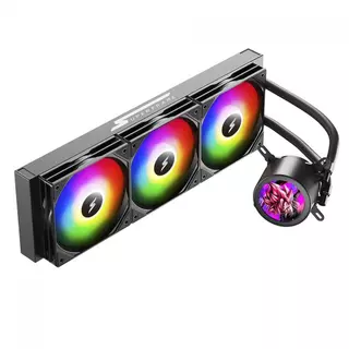 Water Cooler SuperFrame ISENGARD MAGIC, 360mm, Bomba Infinit, LCD Custom, ARGB, Black, SF-W360-MB