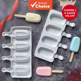 1pc Molde De Sorvete De Silicone Oval Picolé Pudim De Chocolate Bolo Fazendo Ferramenta (Sem Tampa Vara De Madeira) em Oferta na Shopee