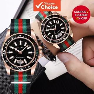 Novo Relógio Unissex Moderno : Luxuoso Quartzo Com Pulseira De Nylon Calendário E Ponteiro Luminoso Para Negócios Lazer em Oferta na Shopee