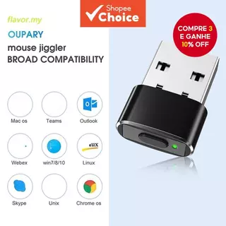 Mini Mouse Jiggler ON Off Button Simulador De Movimento De USB Para Laptop Desktop em Oferta na Shopee