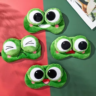 Máscara De Dormir Frog Venda Blackout Para Descanso De Viagens E Escritório Ajuste Universal ​1PC 3D em Oferta na Shopee