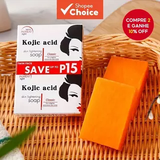 2pcskojic Ácido Sabonete Kójico Sabonete de Mamão Sabonete Artesanal Óleo Essencial Sabonete de Limpeza em Oferta na Shopee