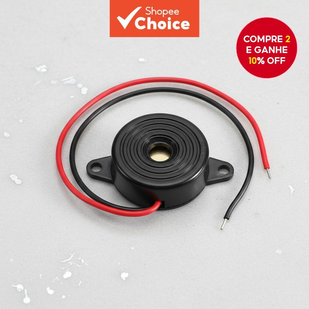 Buzina Eletrônica Piezo Durável 3-24V Alarme 95DB Bipe Contínuo para ...