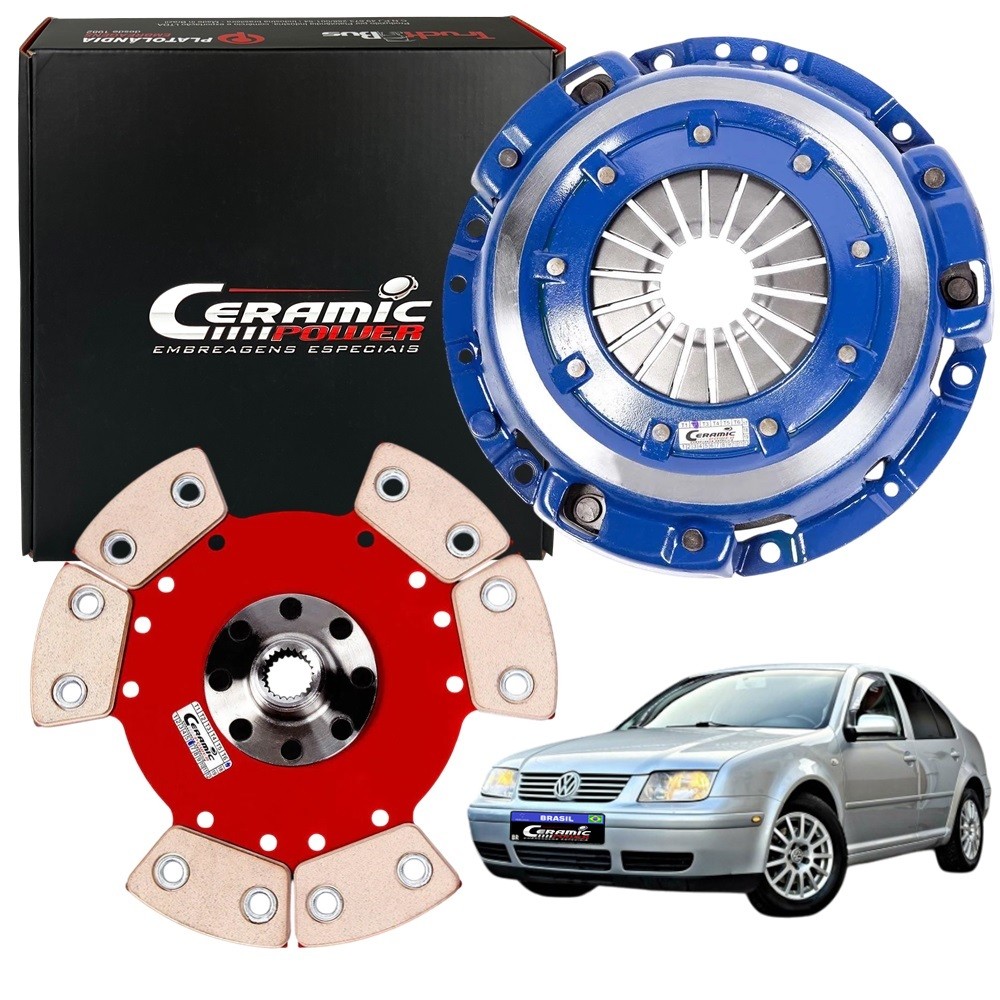 Embreagem Cerâmica 1200lb A3 Bora Golf 1.6 1.8 2.0 Até 500cv Ceramic Power
