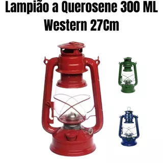 Lampião a Querosene Luminária 300 ML Western 27 CM em Oferta na Shopee