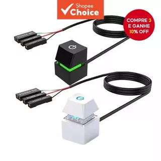Botão de Energia Externo de 1.65M para Luz LED de Computador Desktop, Início do PC, Placa Mãe, para Escritório em Casa. em Oferta na Shopee
