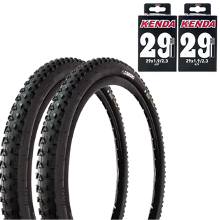 Par De Pneu Bicicleta Bike Aro 29 Cinborg Parrudo Hd Cravado - Com Camaras Kenda Bico Grosso