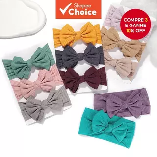3 Pçs Bebê Menina Headbands Conjunto Macio Náilon Atado Arcos Acessórios De Cabelo Para Recém-Nascidos Artesanal Cor Sól em Oferta na Shopee