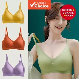Sutiã Esportivo Push-Up De Látex-Sem Costura E Ajustável Para Mulheres (32A-40D , 7 Cores) em Oferta na Shopee