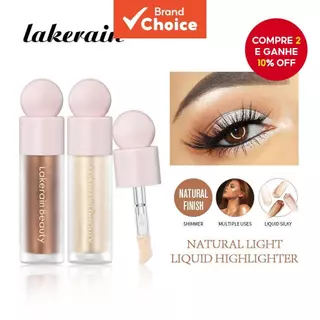 Luminizador Lakerain Silky Glow Contorno Shimmer Iluminador Liquido Para Face e Corpo em Oferta na Shopee