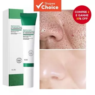 Creme Redutor de Poros com Ácido Salicílico Controle de Oleosidade Hidratação Melhora Pele Acneica 20g em Oferta na Shopee