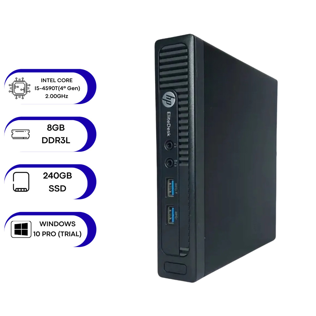 Mini Desk HP EliteDesk 600 G1 i5-4590T 2.00GHz 8gb/240gb | Shopee