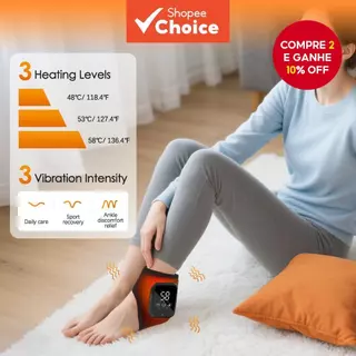 Novo Massageador Elétrico para Pés com Aquecimento e Vibração para Alívio da Dor no Tornozelo, Terapia e Relaxamento. em Oferta na Shopee