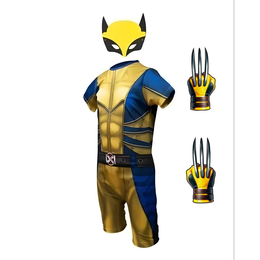 Fantasia Infantil Roupa Wolverine 2 Garras E Máscara | Shopee Brasil