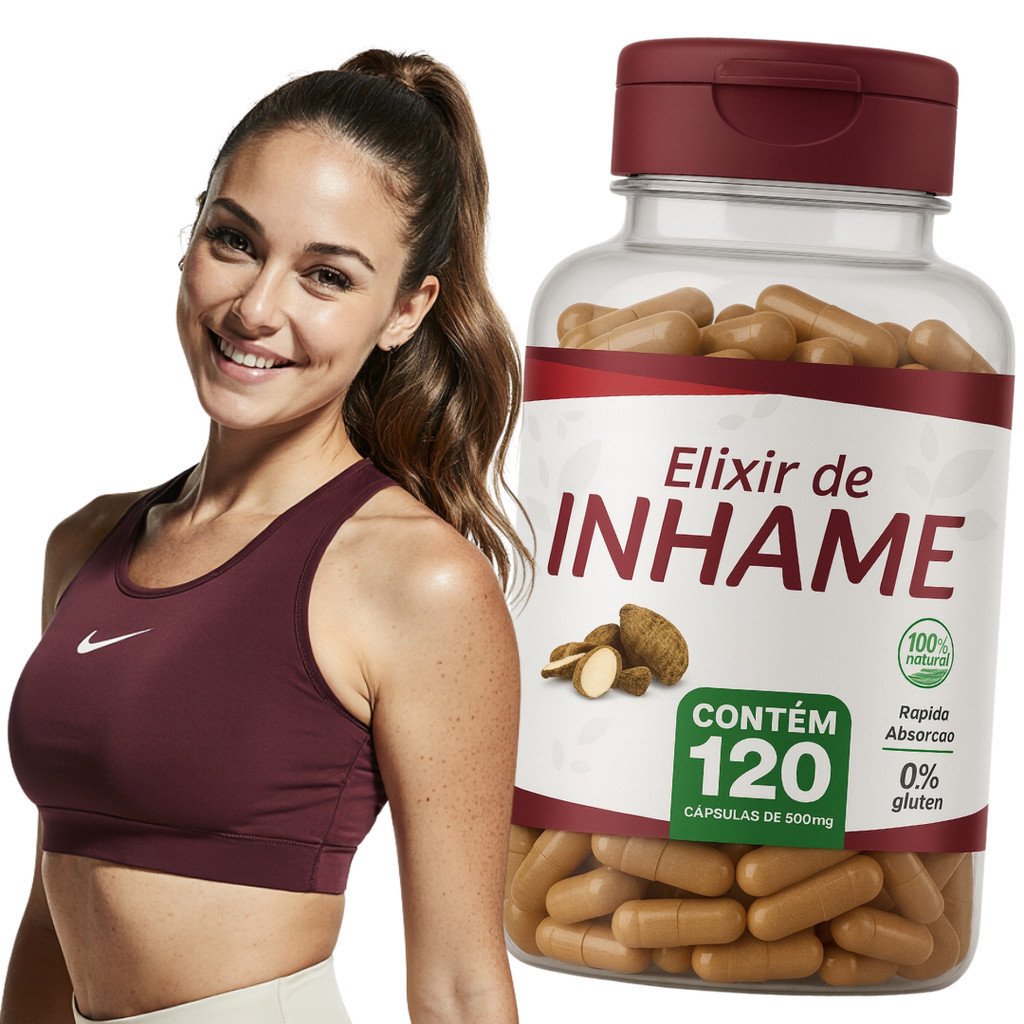 Elixir de inhame 100% natural 120 capsulas 500 mg | Shopee Brasil