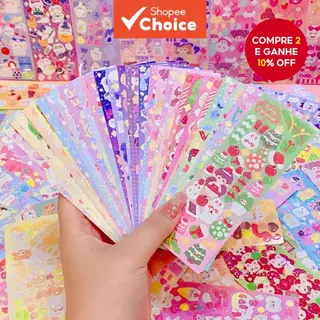 200 Peças De Adesivos De Manual Kawaii-Conjunto Decorativo DIY De Colagem De Desenho Animado Cortado A Laser Para Scrapb em Oferta na Shopee