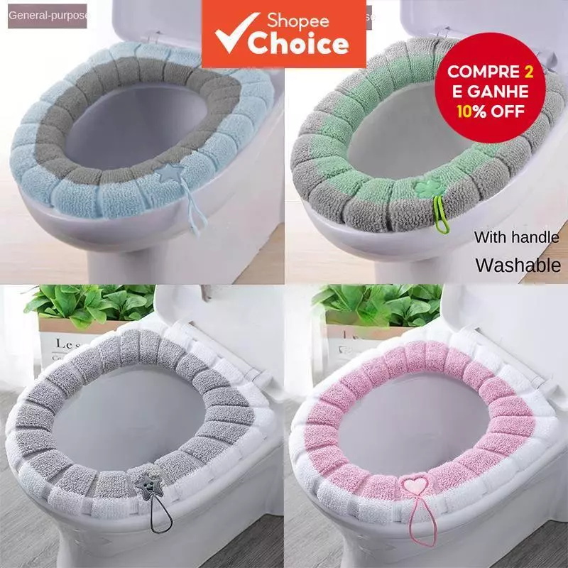 Tampa De Assento Higiênico Confortável Lavável Para Banheiro