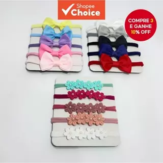 Doce Colorido Fita Bowknot Bandana Bebê Meninas Elásticos Laços De Cabelo Infantil Crianças Acessórios Para O Presentes em Oferta na Shopee